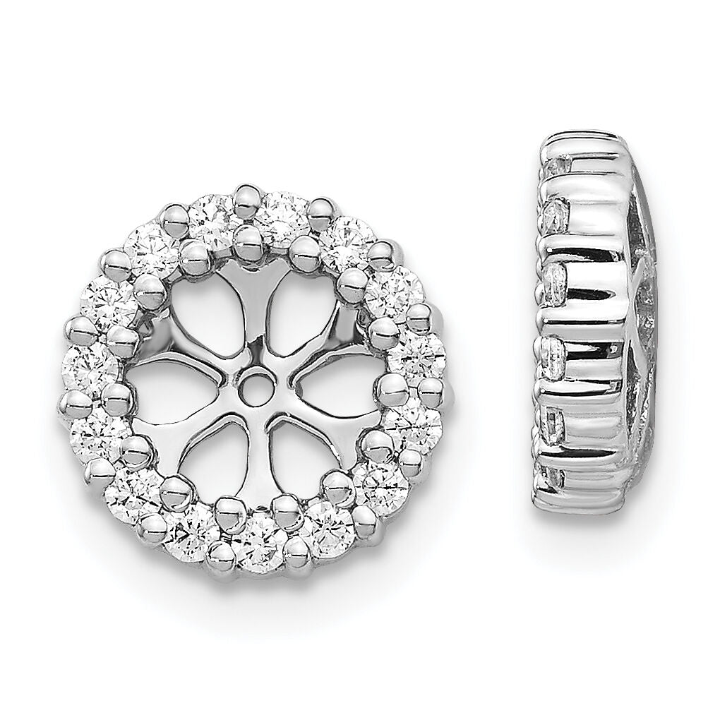 14k White Gold Diamond Earring Jackets-EJM5303-050-WA