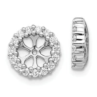 14k White Gold Diamond Earring Jackets-EJM5303-050-WA