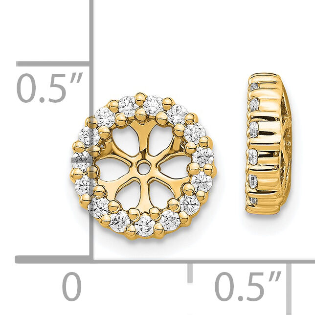 14k Diamond Earring Jackets-EJM5303-050-YA
