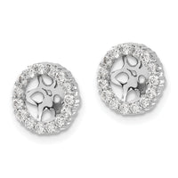 14k White Gold Diamond Earring Jackets-EJM5304-050-WA