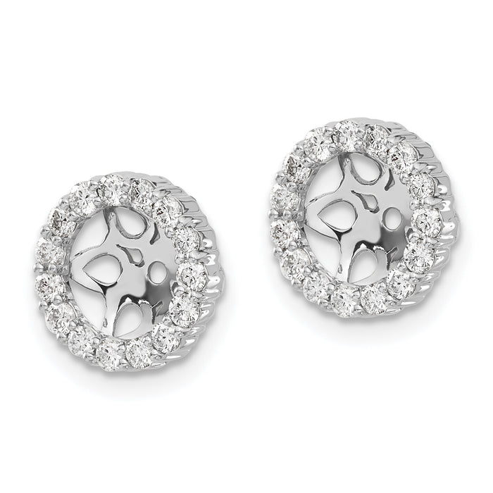 14k White Gold Diamond Earring Jackets-EJM5304-050-WA