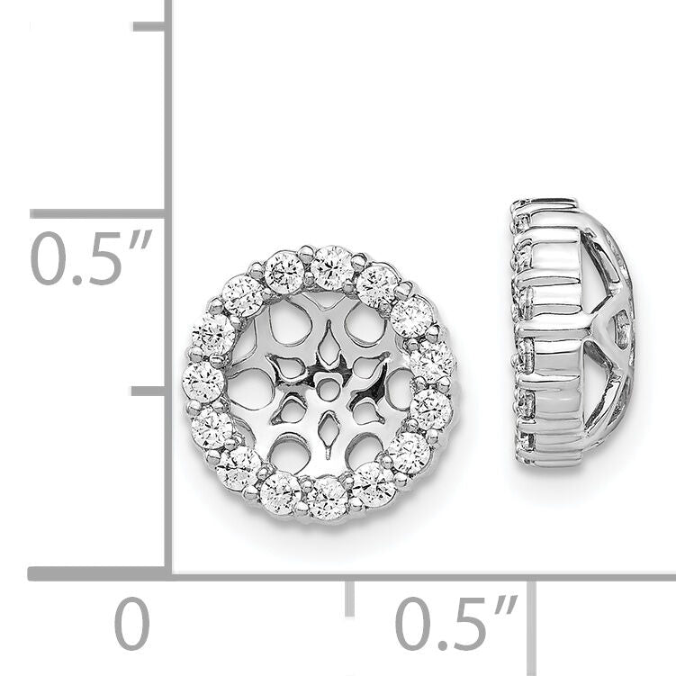 14k White Gold Diamond Earring Jackets-EJM5304-050-WA