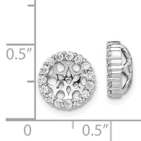14k White Gold Diamond Earring Jackets-EJM5304-050-WA