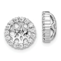 14k White Gold Diamond Earring Jackets-EJM5304-050-WA