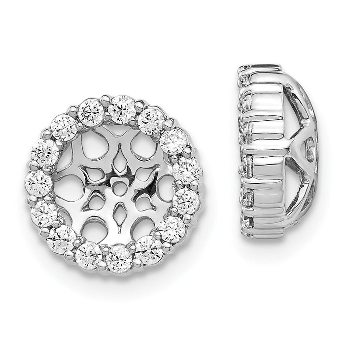 14k White Gold Diamond Earring Jackets-EJM5304-050-WA