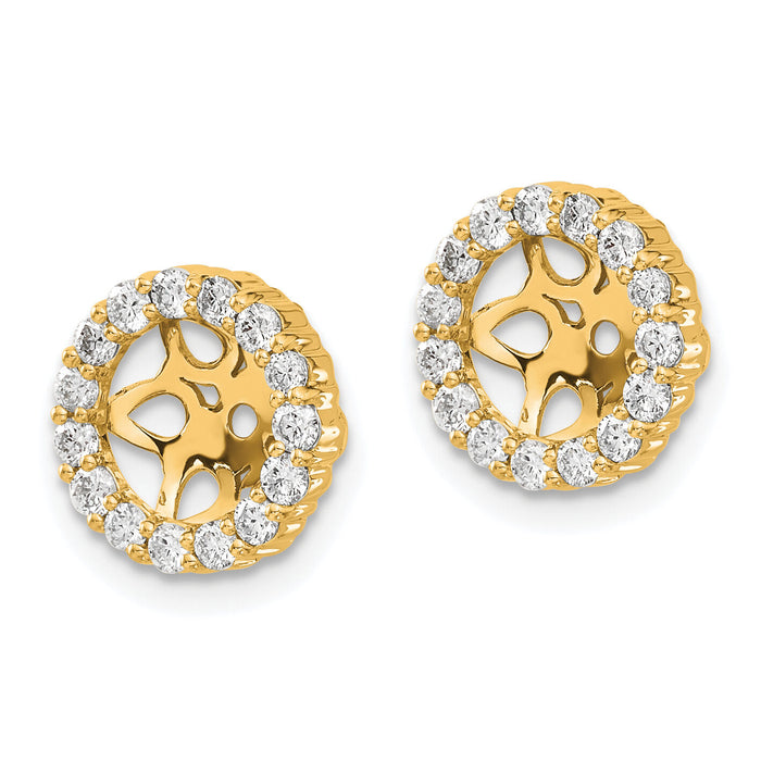 14k Diamond Earring Jackets-EJM5304-050-YA