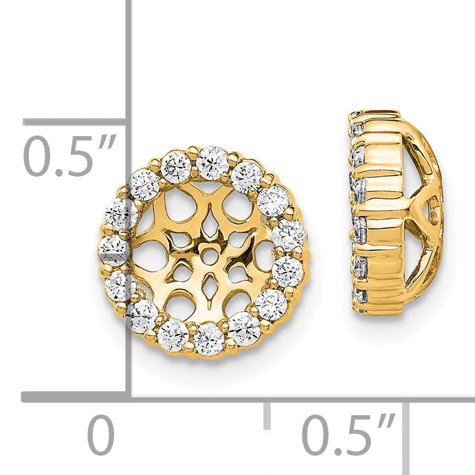 14k Diamond Earring Jackets-EJM5304-050-YA