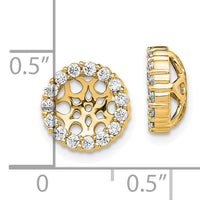 14k Diamond Earring Jackets-EJM5304-050-YA