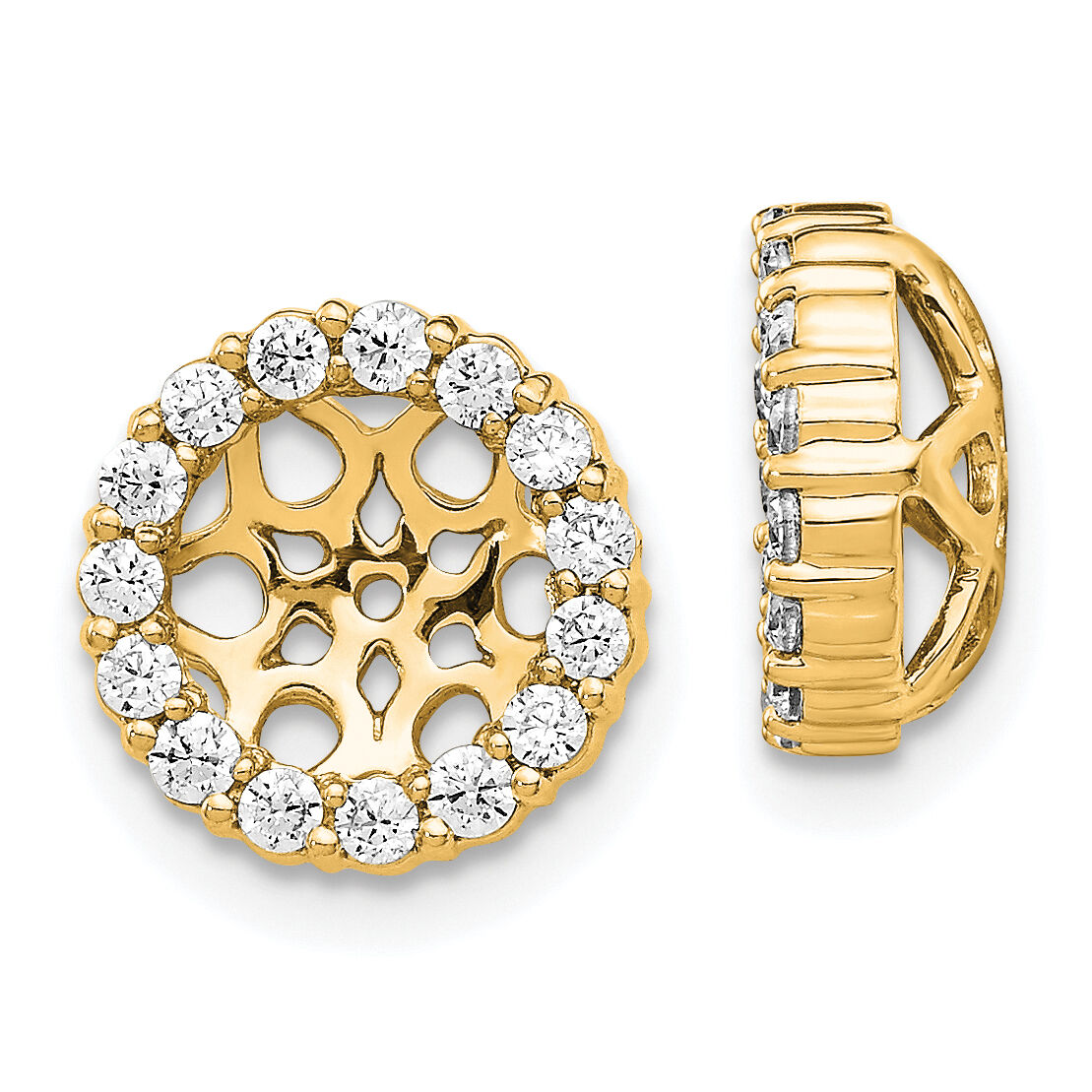 14k Diamond Earring Jackets-EJM5304-050-YA