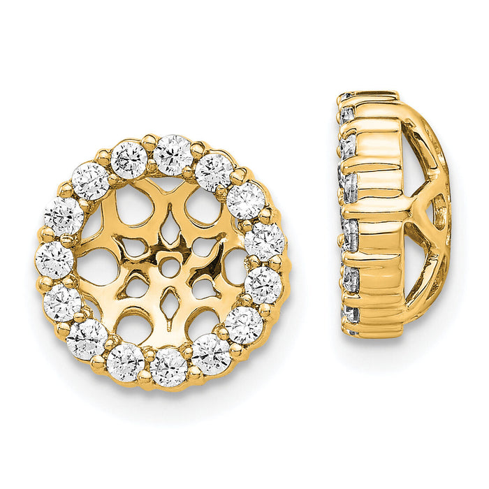14k Diamond Earring Jackets-EJM5304-050-YA