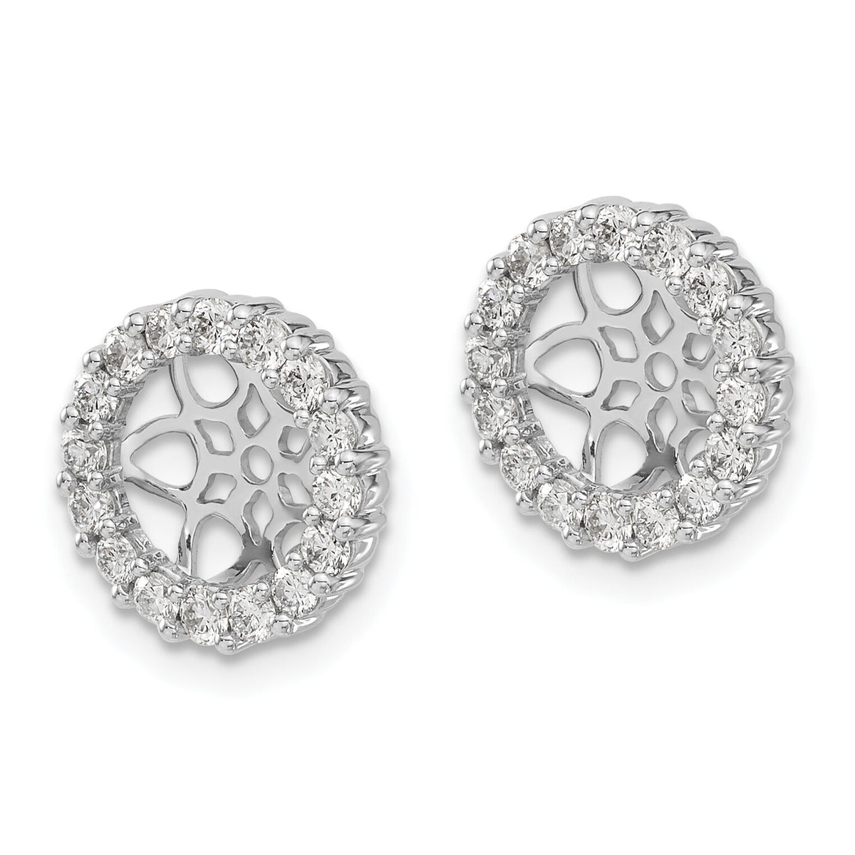 14k White Gold Diamond Earring Jackets-EJM5304-075-WA