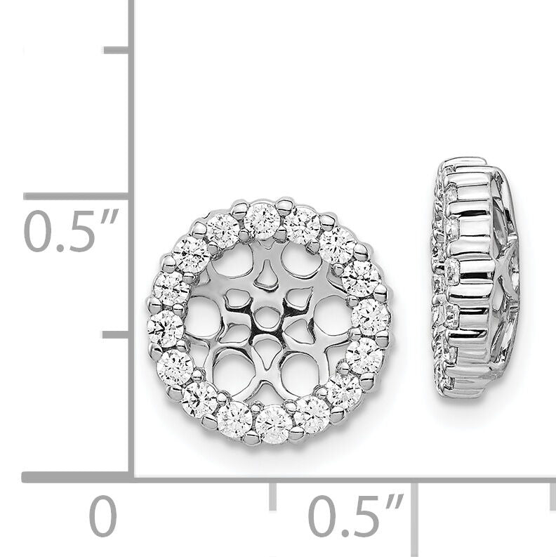 14k White Gold Diamond Earring Jackets-EJM5304-075-WA