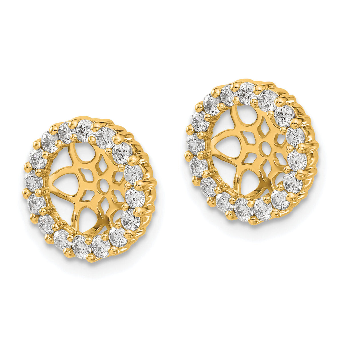 14k Diamond Earring Jackets-EJM5304-075-YA