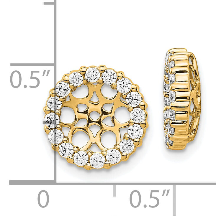 14k Diamond Earring Jackets-EJM5304-075-YA