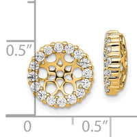 14k Diamond Earring Jackets-EJM5304-075-YA