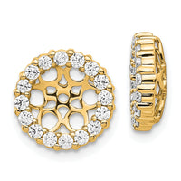14k Diamond Earring Jackets-EJM5304-075-YA