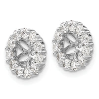 14k White Gold Diamond Earring Jackets-EJM5305-100-WA