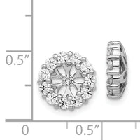 14k White Gold Diamond Earring Jackets-EJM5305-100-WA