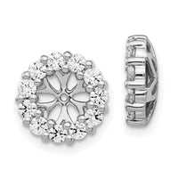 14k White Gold Diamond Earring Jackets-EJM5305-100-WA