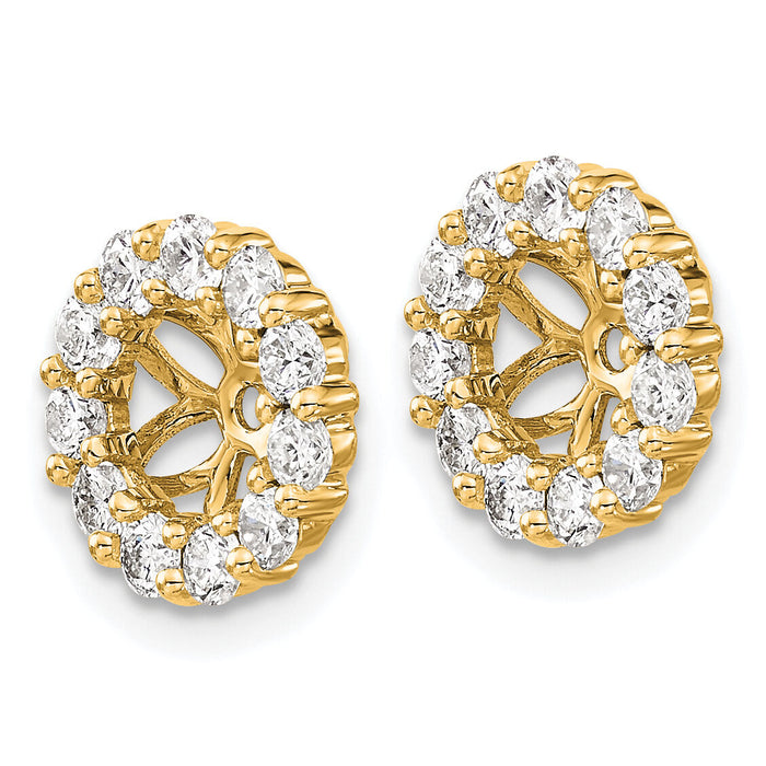 14k Diamond Earring Jackets-EJM5305-100-YA