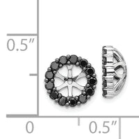 14k White Gold Black Diamond Earring Jackets-EJM5306-BK-025-WA