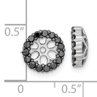 14k White Gold Black Diamond Earring Jackets-EJM5306-BK-050-WA