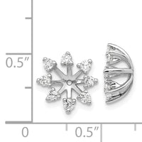 14k White Gold AA Fancy Diamond Earring Jacket-EJM5307-050-WA