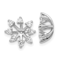 14k White Gold AA Fancy Diamond Earring Jacket-EJM5307-050-WA