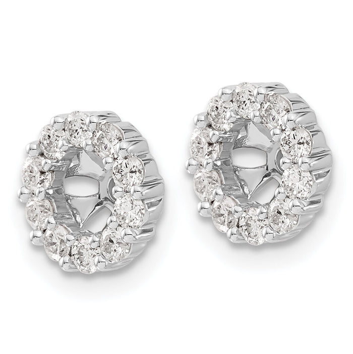 14k White Gold Diamond Earring Jackets-EJM5308-062-WA