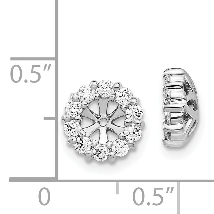 14k White Gold Diamond Earring Jackets-EJM5308-062-WA