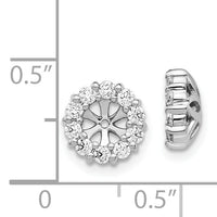 14k White Gold Diamond Earring Jackets-EJM5308-062-WA