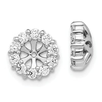 14k White Gold Diamond Earring Jackets-EJM5308-062-WA