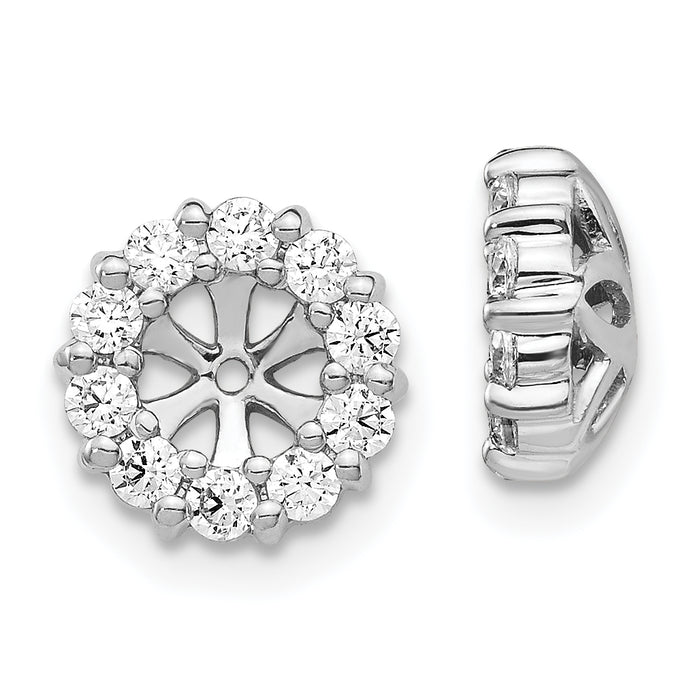 14k White Gold Diamond Earring Jackets-EJM5308-062-WA