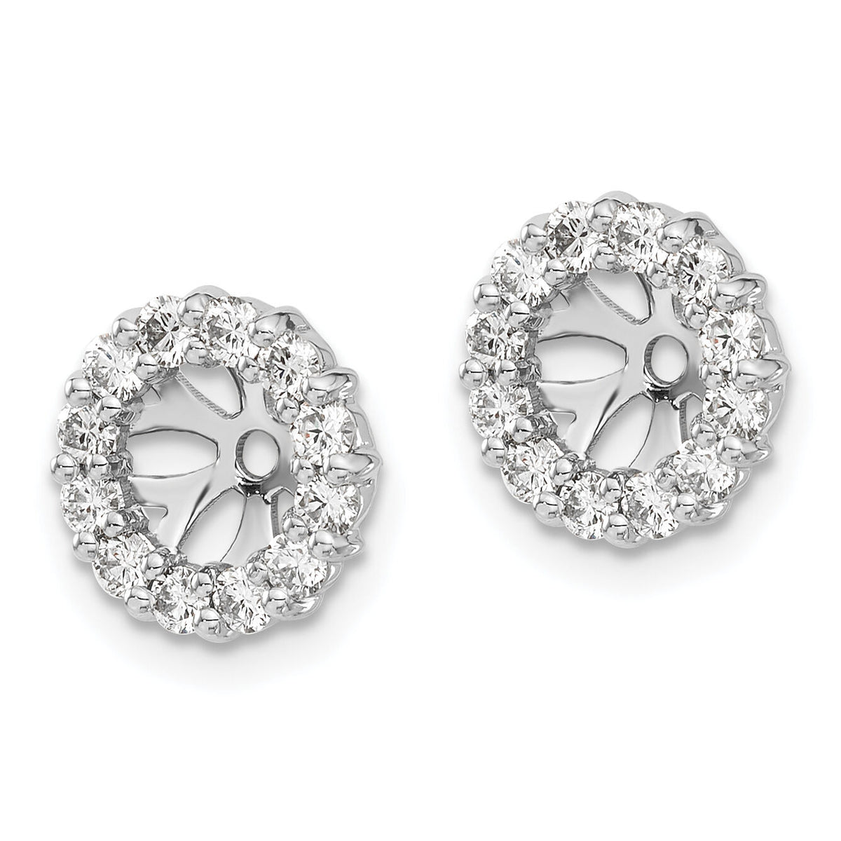 14k White Gold Diamond Earring Jackets-EJM5308-075-WA