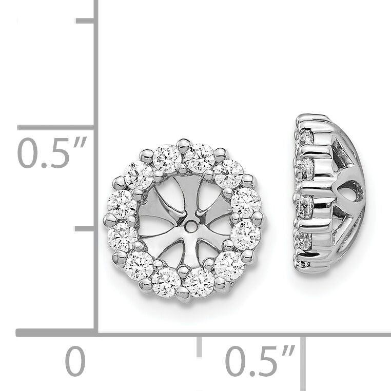 14k White Gold Diamond Earring Jackets-EJM5308-075-WA