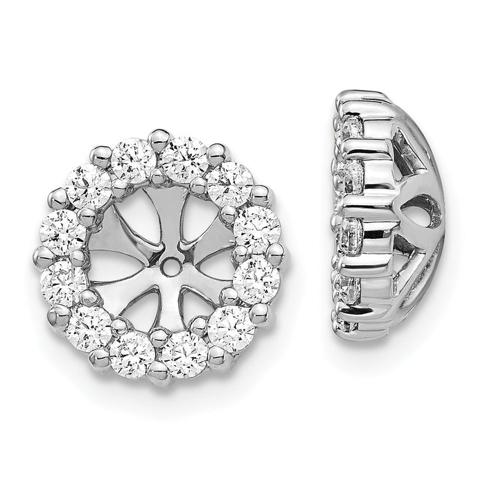 14k White Gold Diamond Earring Jackets-EJM5308-075-WA