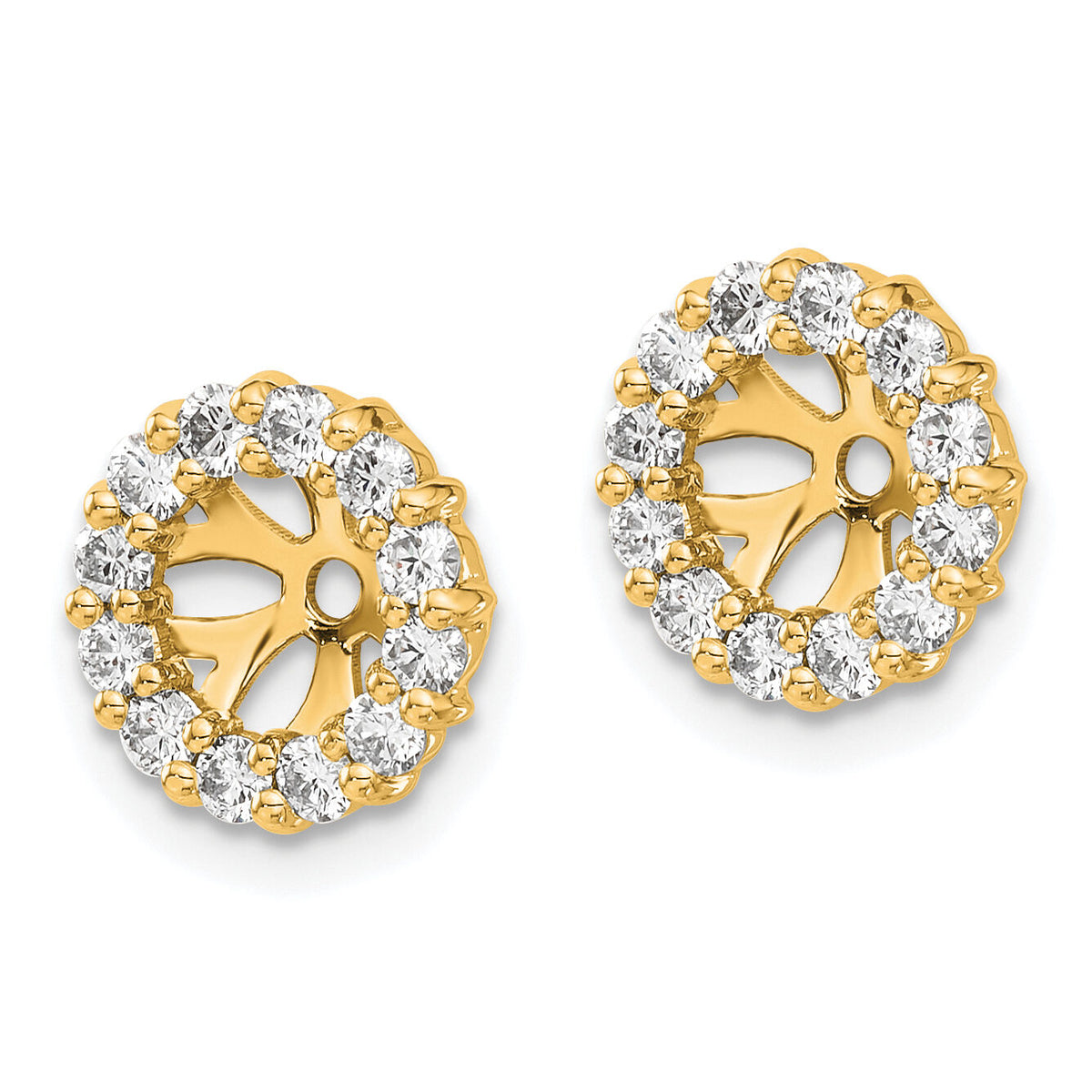 14k Diamond Earring Jackets-EJM5308-075-YA