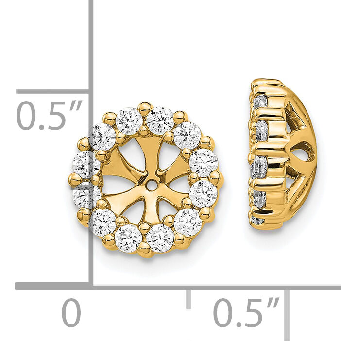 14k Diamond Earring Jackets-EJM5308-075-YA