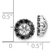 14k White Gold Black Diamond Earring Jackets-EJM5308-BK-062-WA