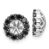 14k White Gold Black Diamond Earring Jackets-EJM5308-BK-062-WA