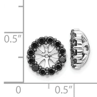 14k White Gold Black Diamond Earring Jackets-EJM5308-BK-075-WA