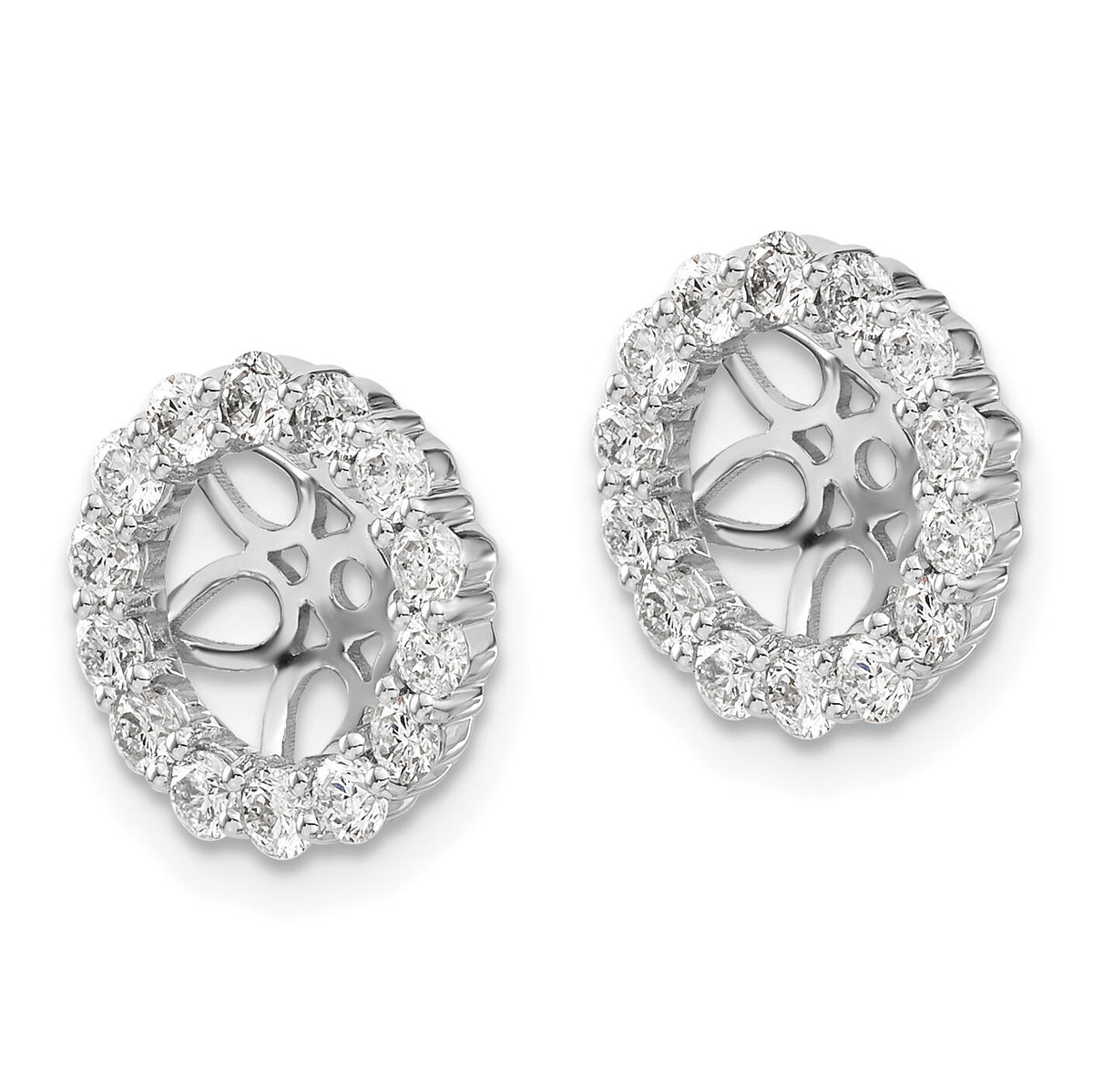 14k White Gold Diamond Earring Jackets-EJM5309-100-WA