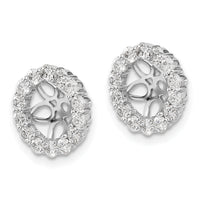 14k White Gold Diamond Earring Jackets-EJM5309-100-WA