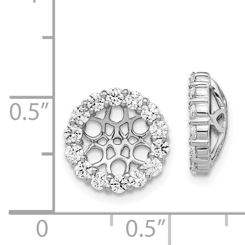 14k White Gold Diamond Earring Jackets-EJM5309-100-WA