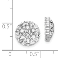 14k White Gold Diamond Earring Jackets-EJM5309-100-WA