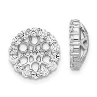 14k White Gold Diamond Earring Jackets-EJM5309-100-WA
