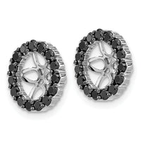 14k White Gold Black Diamond Earring Jackets-EJM5310-BK-110-WA