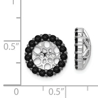 14k White Gold Black Diamond Earring Jackets-EJM5310-BK-110-WA