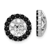 14k White Gold Black Diamond Earring Jackets-EJM5310-BK-110-WA