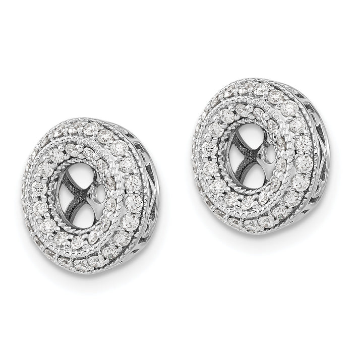 14k White Gold Fancy Diamond Earring Jackets-EJM5311-050-WA